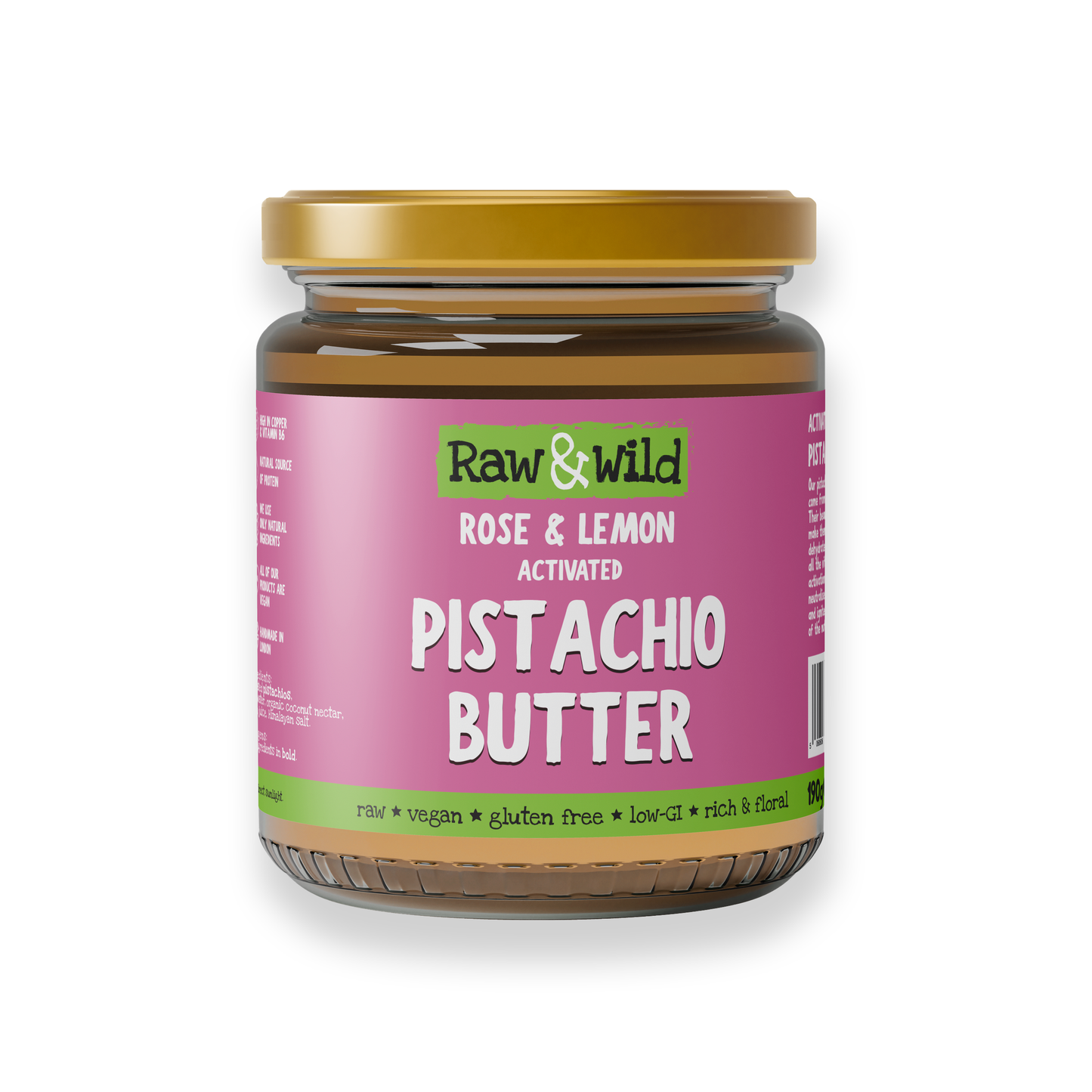 Rose & Lemon Activated Pistachio Butter - 190g