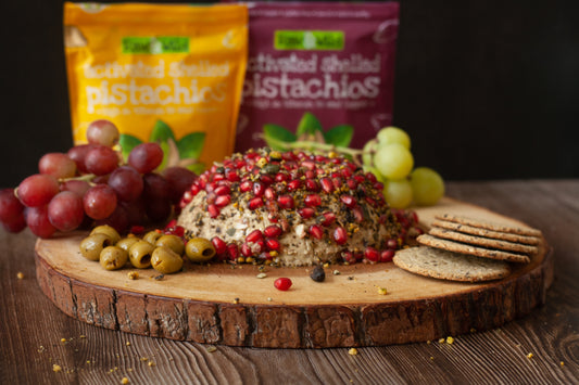 Raw Pistachio Cheese with Pomegranate