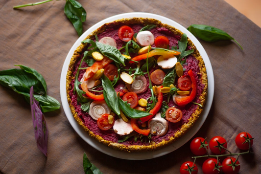 Raw Vegan Pizza with Pili Nuts