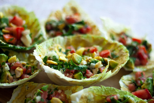 Raw Tacos with Pili Nut Sauce