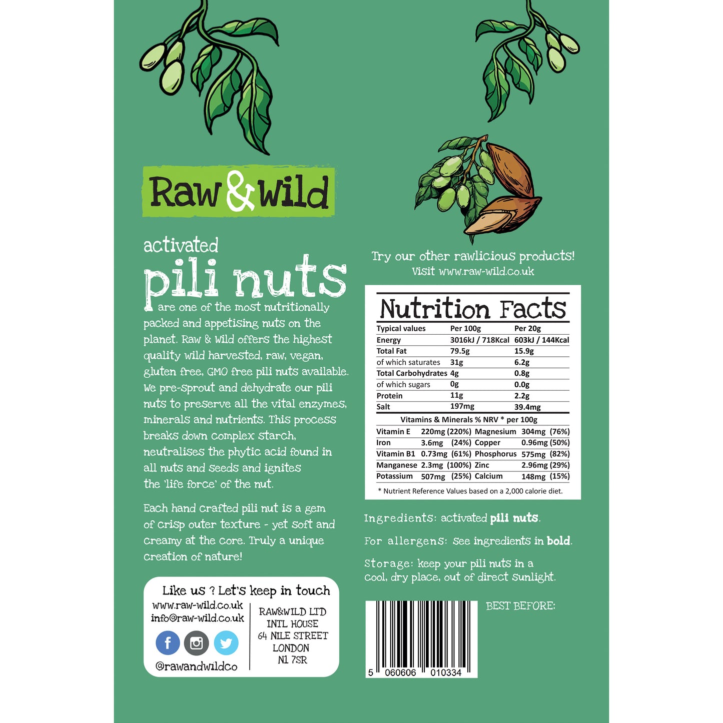 Original Pili nuts back cover
