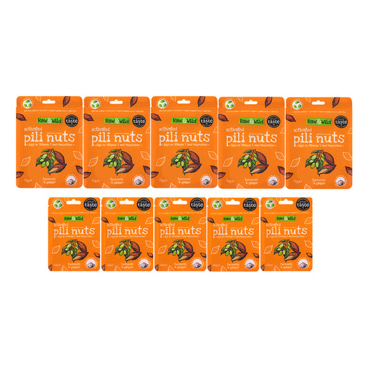 Turmeric & Ginger Bundle Pili Nuts - 5 x 70g + 5 x 22g